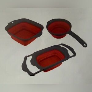 Cook’s Companion 3 Piece Folding Colander Set